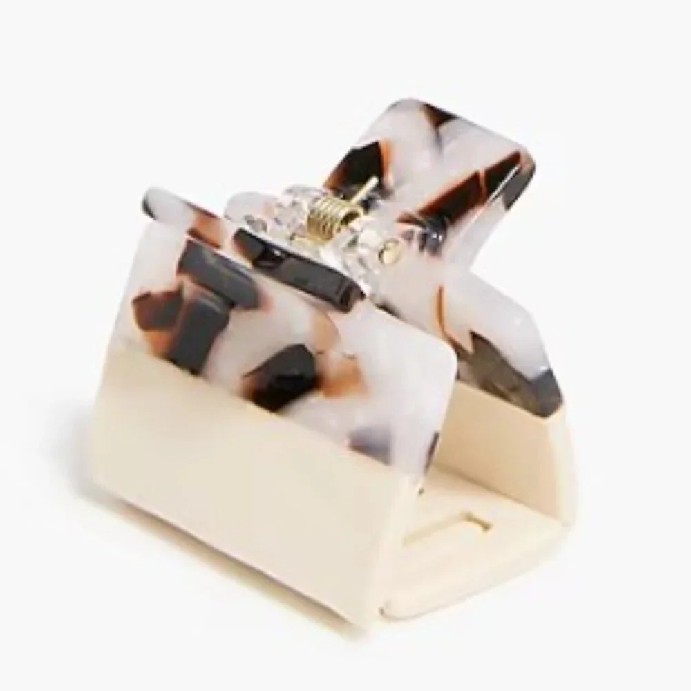 J. Crew Black Satin Hair Bow and Leopard Headband Set